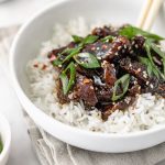 mongolian beef over rice