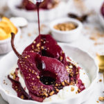 Red Wine Poached Pears